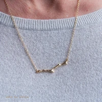 5 nature woodland twig simple olive bar necklace botanical limb necklace tree branch pendant chain necklace jewelry women gift