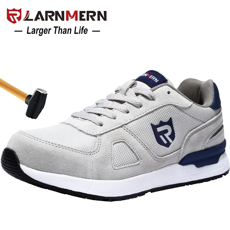 

LARNMERN Men's Work Safety Shoes Steel Toe Construction Sneaker Breathable Lightweight Anti-smashing Anti-static Non-slip shoe