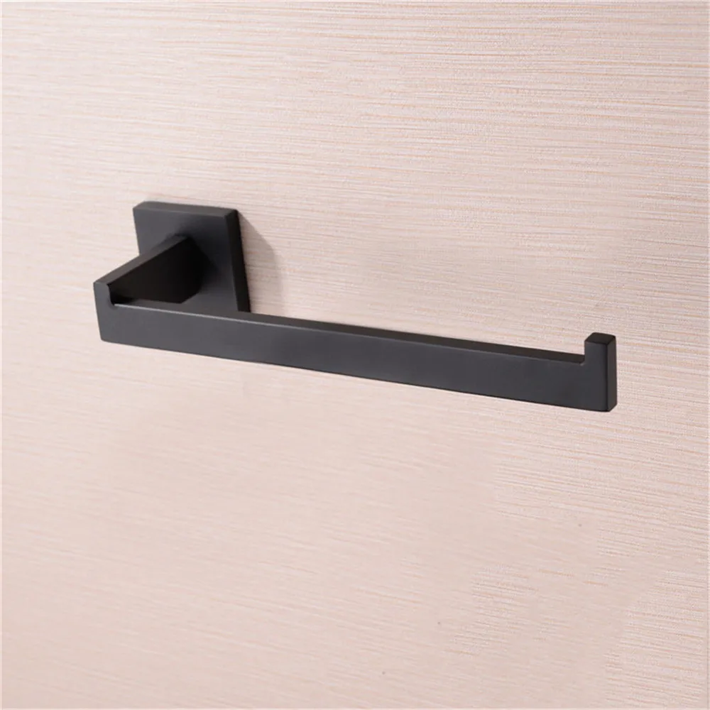 

Bathroom Hardware Set Black Robe Hook Towel Rail Bar Rack Bar Shelf Tissue Paper Holder Toothbrush Holder Bathroom Accessories