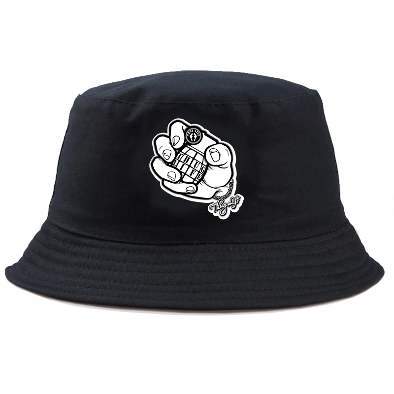 Панама в стиле хип-хоп для девочек и мальчиков с принтом THUG LIFE однотонная