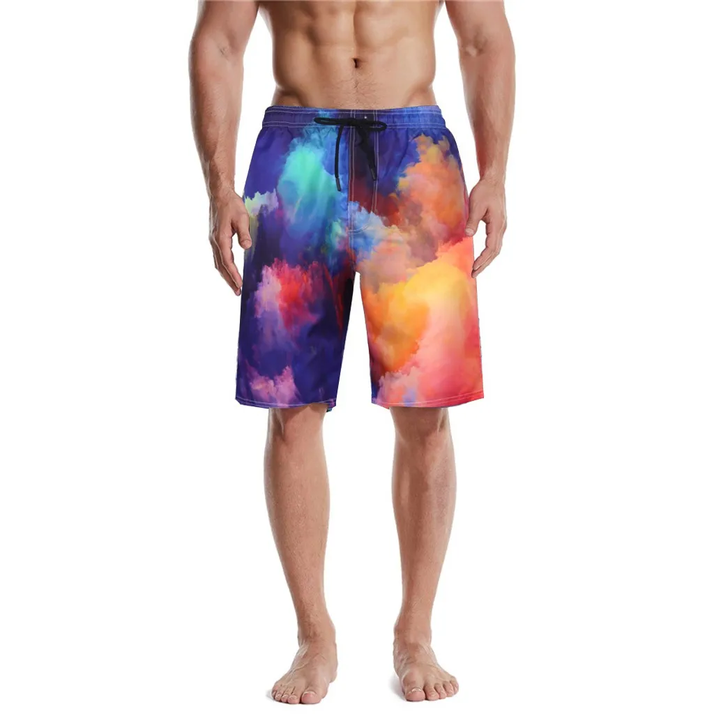 Шорты для серфинга мужские пляжные шорты плавания Летние плавки с 3D принтом