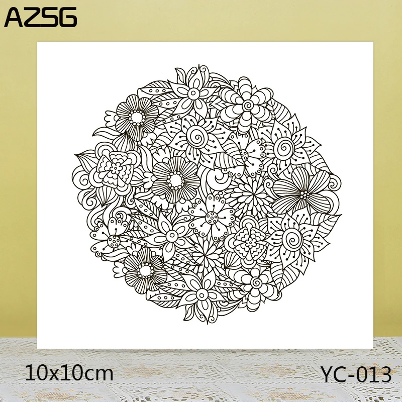 

ZhuoAng Blossom Clear Stamps For DIY Scrapbooking/Card Making Decorative Silicon Stamp Crafts