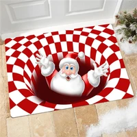 2 sizes area rug fine workmanship wear resistant polyester merry christmas absorbent shower mat for home