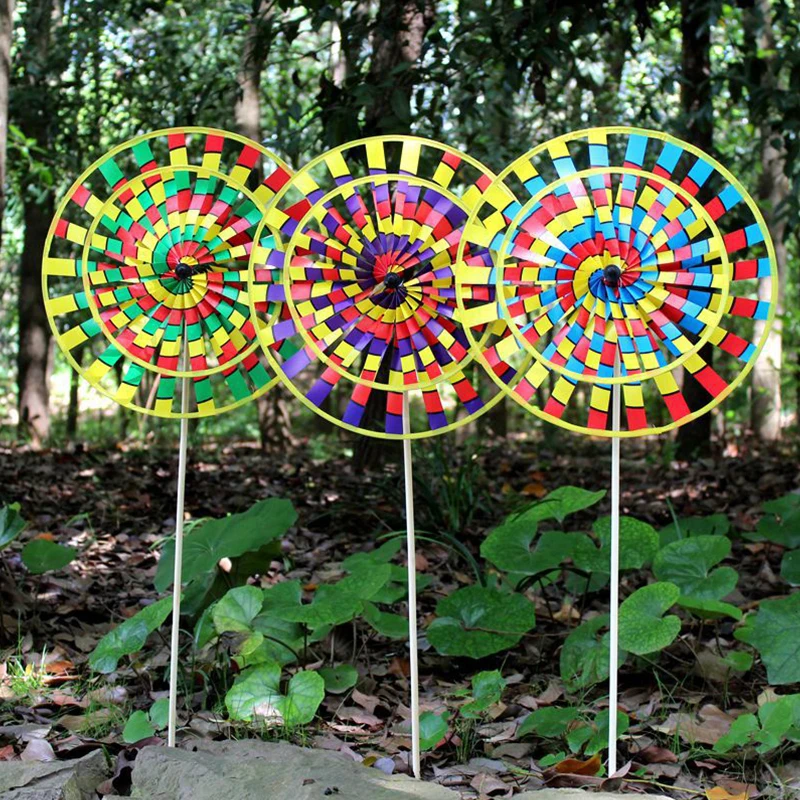 

Multicolor Windmill Colourful Wind Spinner Garden Yard Decoration Kids Toy Gift