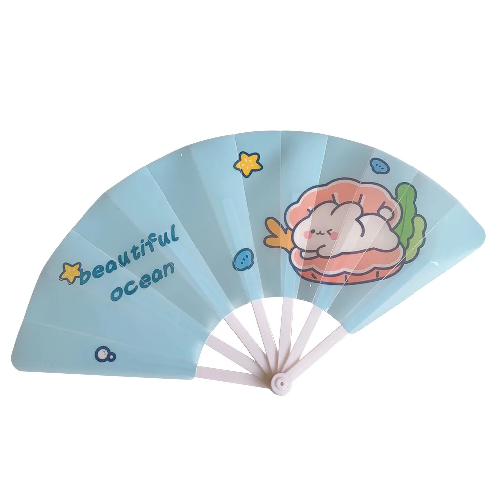 

Folding cute Fans Shaped Assortment with Plastic Handle for Wedding Favor Party Bag Filler foldable travel fan