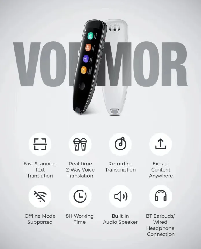 

Vormor X5 smart language translator support 112 language