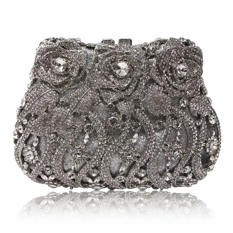 Новинка свадебная сумочка с кристаллами и Изысканная сумка через плечо цепочкой