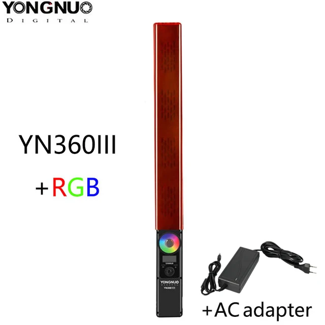 Красный YONGNUO YN360 III YN360III ручной светодиодный светильник для видео с сенсорным регулированием Bi-colo 3200k до 5500k RGB цветовая температура с пультом дистанционного управления - Цвет: Красный