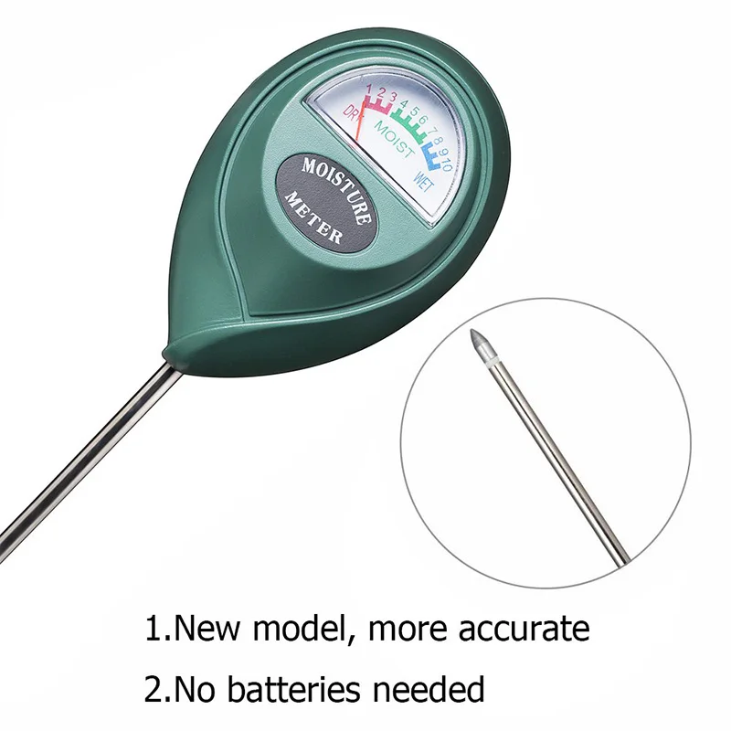 

FashionSoil Moisture Sensor Meter - Soil Water Monitor, Hydrometer for Gardening, Farming, No Batteries Required