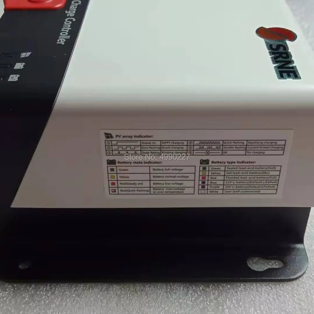30A SRNE MPPT Контроллер заряда MC2430N10 12 В 24 В для солнечной домашней системы с функцией bluetooth