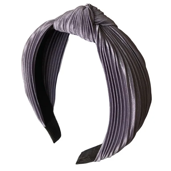 Pleated-434 Нескользящие повязки для волос для девушек/женщин, трендовые повязки на голову, Банные красивые повязки на голову, тканевые повязки на голову, обруч для волос, аксессуары для волос с бантом - Цвет: Pleated-434