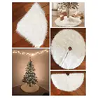 Рождественская елка Декор Снежинка белая Рождественская елка юбка меховая юбка для рождественских украшений Рождественский подарок 2020 высокое качество