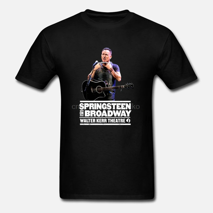 New Springsteen на Бродвей Уолтер Керр театр график 2018 футболка S-2XL(3) | Мужская одежда