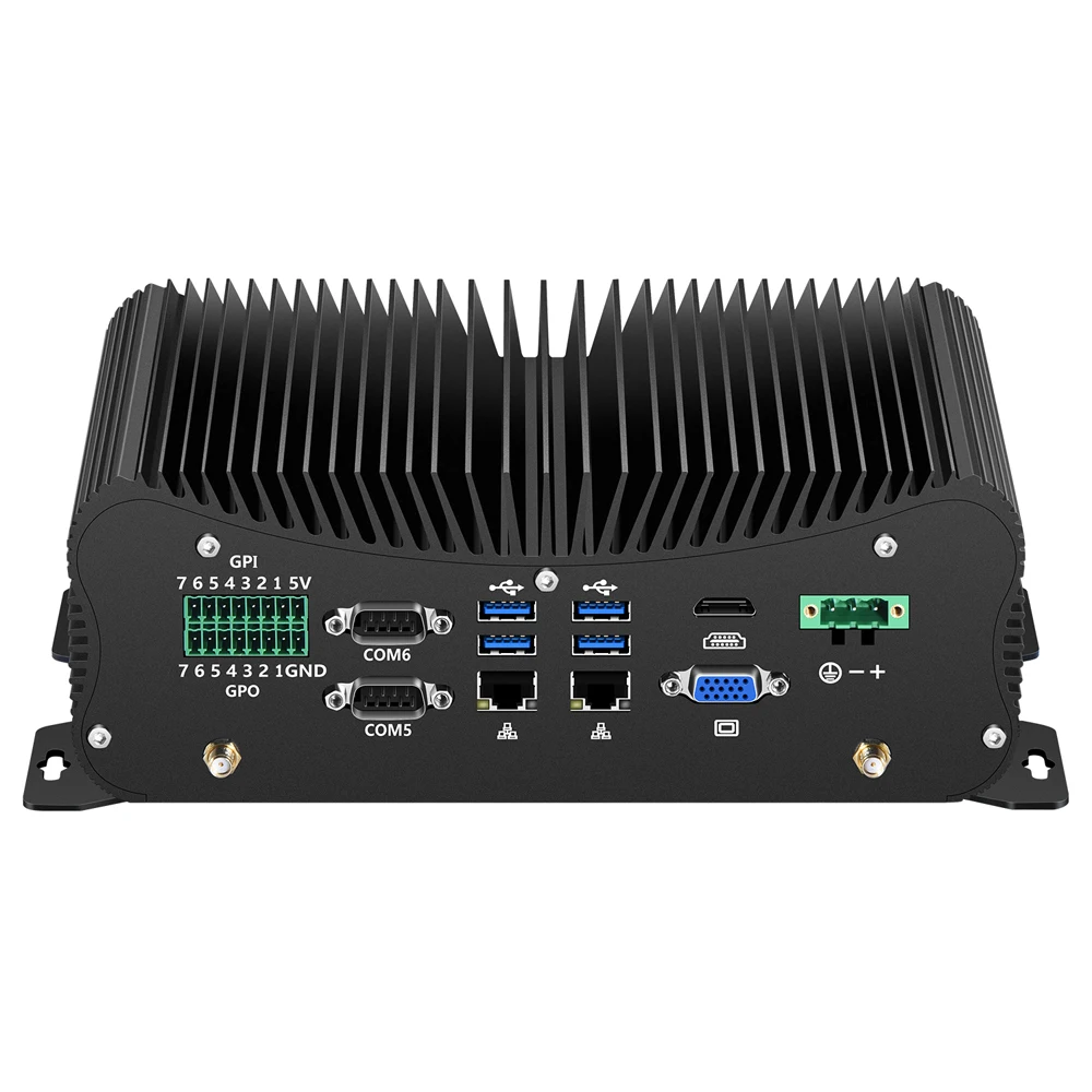 Мини ПК Intel Core i5 8250U 6 * DB9 RS232/422/485 промышленный 2 Gigabit Ethernet WiFi Bluetooth USB LPT PS/2 HDMI VGA 4G SIM