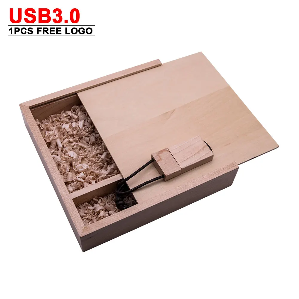10 шт./лот бесплатная доставка логотипа деревянный usb + коробка индивидуальный