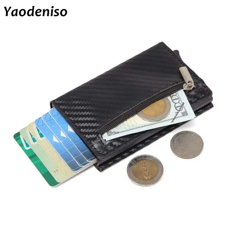 Мужской кошелек держатель для кредитных карт мини алюминиевая открытка коробка