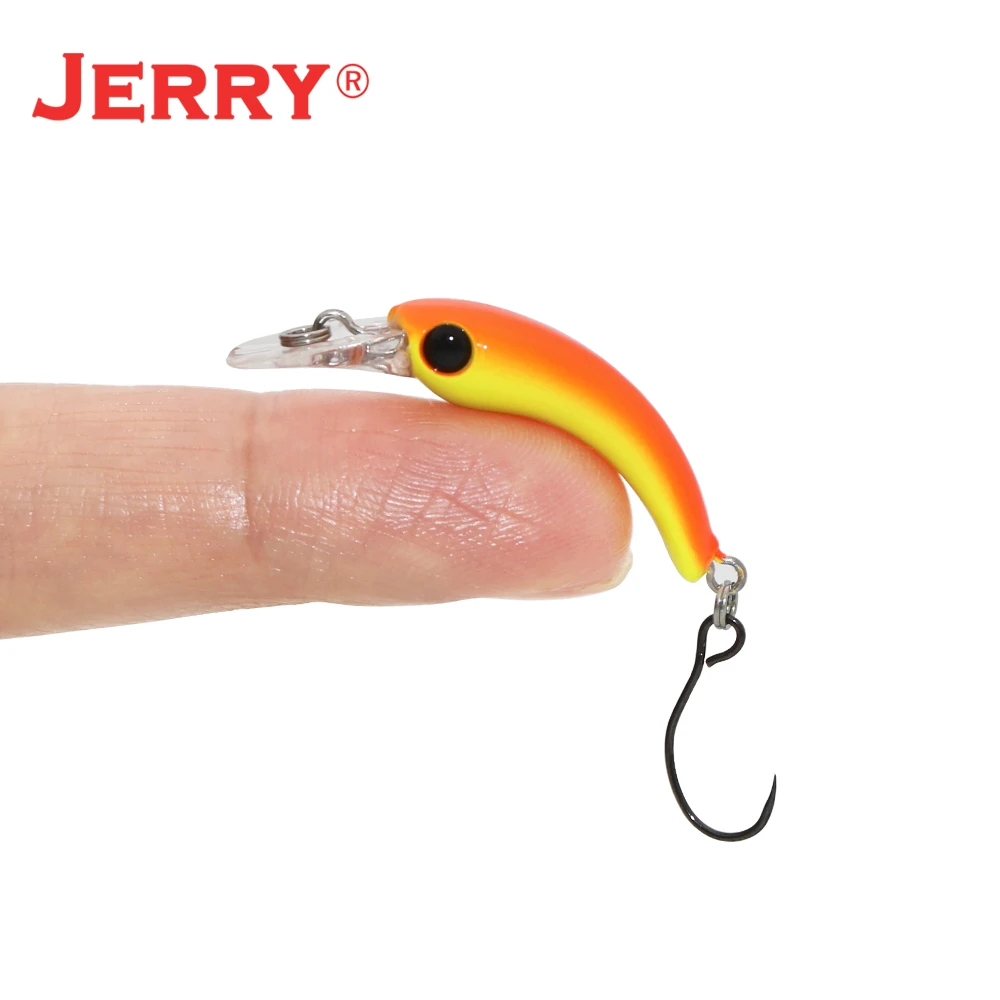 Jerry Shuagui Ultralight Spinning Single Hook Wobbler Hard Bait 1.2g 30mm Micro Plug Floating Crankbait Trout Freshwater Fishing