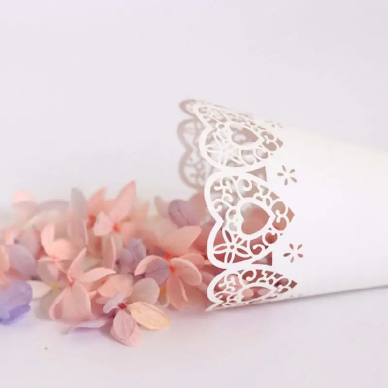 50 шт. Лазерная резка Любовь с кружевными вставками узором в сердечко укладки