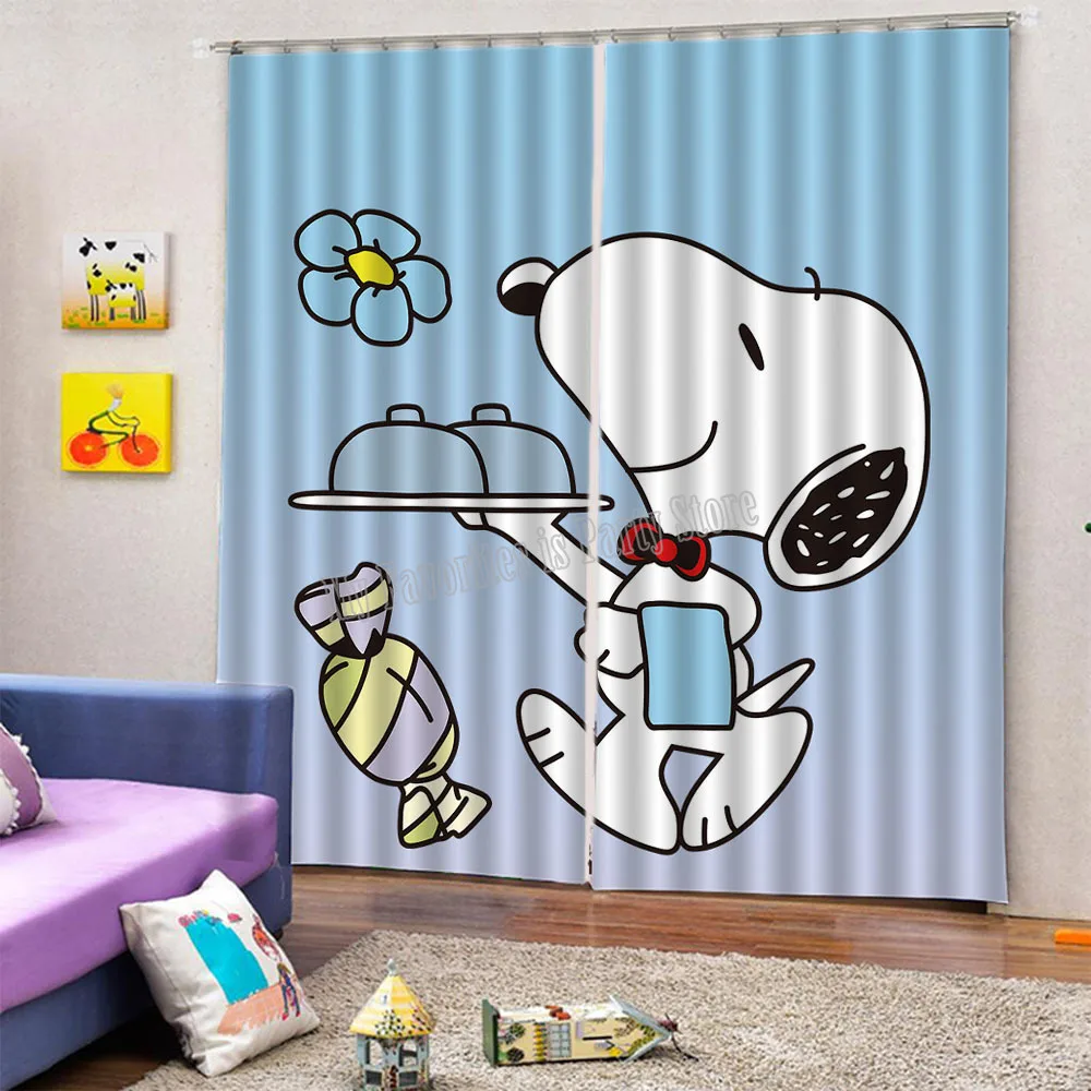 Занавеска на окно для детской комнаты Snoopy занавеска с аниме рисунком арахиса
