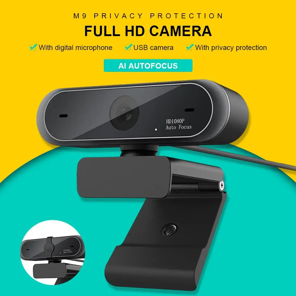 

1080P HD Webcam Web Camera with Microphone Web Cam 1920 x 1080p Mini Webcam Widescreen Video Work Home Accessories