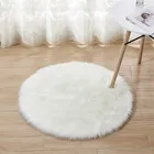 Пушистый круглый ковер, ковры для гостиной, домашний декор, для спальни, детской комнаты, напольный коврик, украшение, толстый ковер из искусственной шерсти