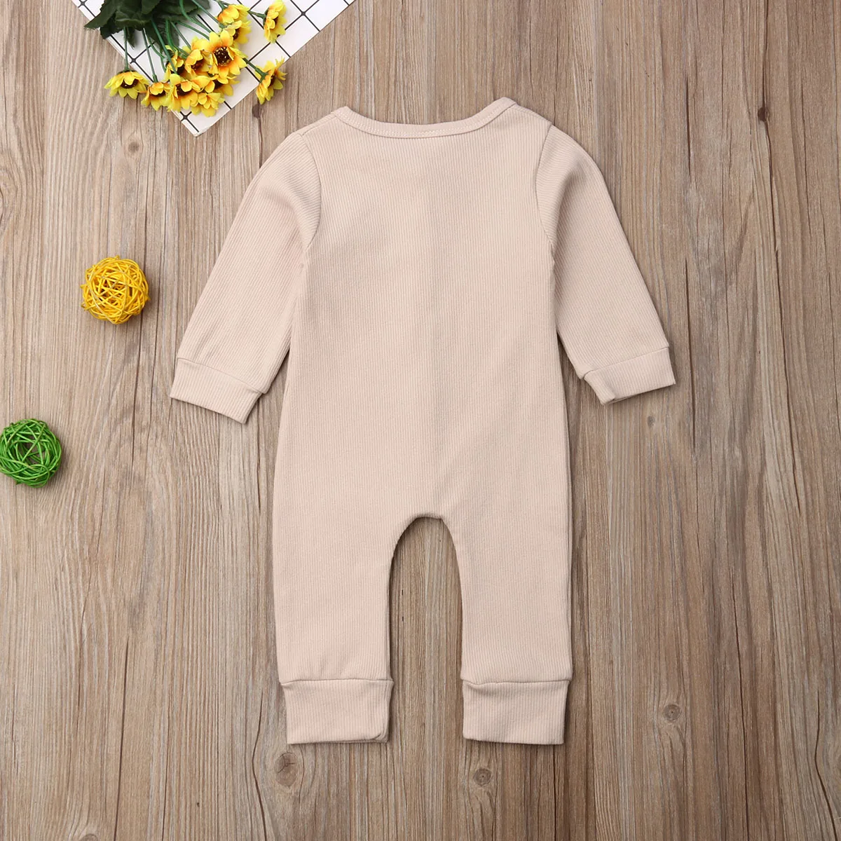 

Unisex Baby Rompers Girls Long Sleeve Button Romper Toddler Solid Casual Jumpsuits Newborn Jumpsuit Baby Boys Clothes