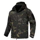 Мужская камуфляжная флисовая куртка в стиле милитари, армейская тактическая одежда, мужская камуфляжная ветровка, осень