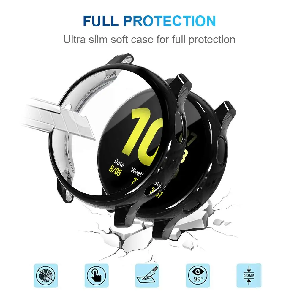 Чехол-бампер из ТПУ для Samsung Galaxy Watch 46 мм 42 Active 2 gear s3 frontier | Наручные часы