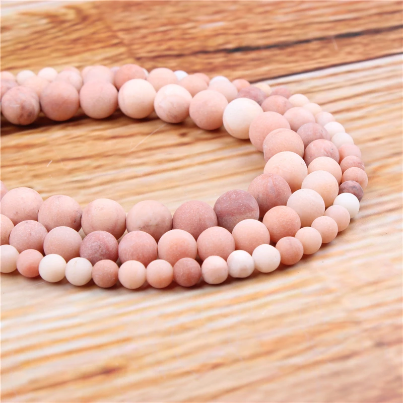 

4/6/8/10/12mm Frosted Tangling Natural Stone Beads Loose Stone Round Beads For DIY Jewelry Bracelet Necklace Make