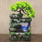 Комнатный бонсай, водопад с изменяющимися цветами, светодиодный фонарь, распылитель, фонтан-водопад, настольный фонтан Без распылителя