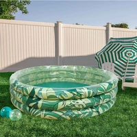 large size tricyclic green leaf water pool thickened pvc 14834cm outdoor play pool toy for adult children
