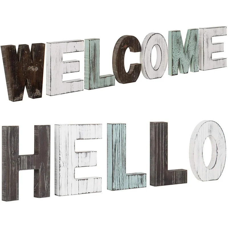 Деревянные ретро буквенные декорации деревянные надписи знак слова деревянный