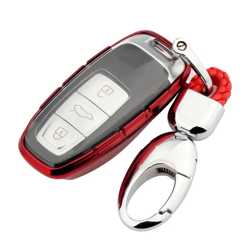 Мягкий защитный чехол для автомобильного ключа из тпу с сыпучим песком ключей Audi