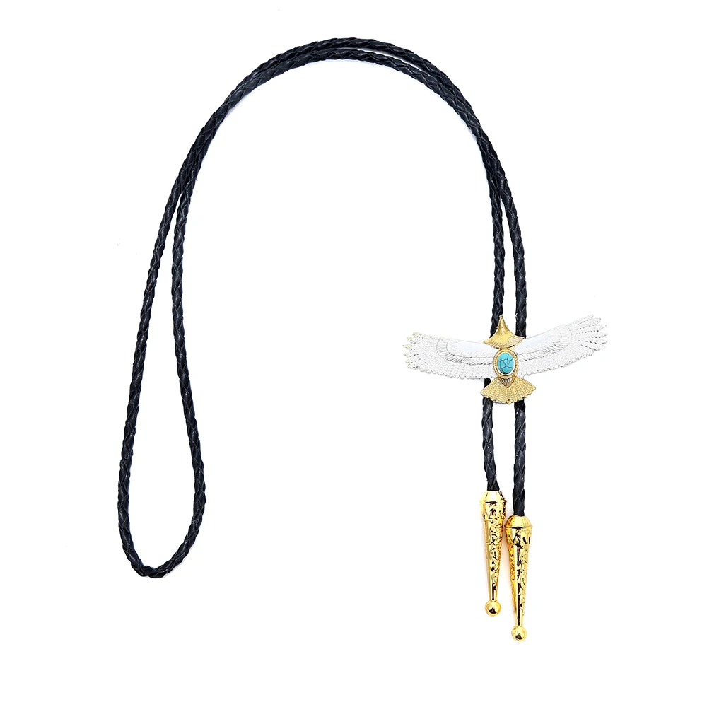 Западная искусственная Серебряная Золотая орла натуральная бирюза кожаный