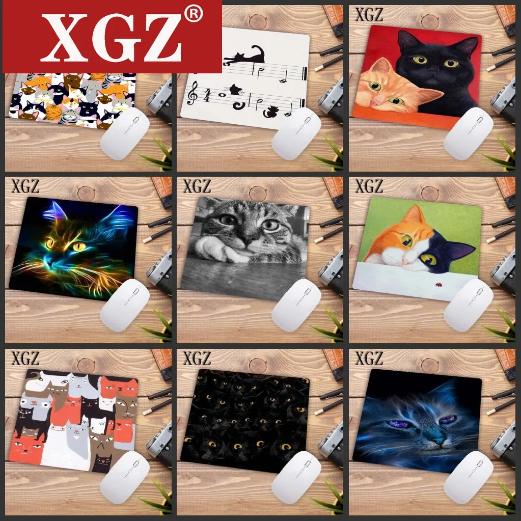 Настольная игровая клавиатура XGZ 22x18 см с изображением кота коврик для мышки