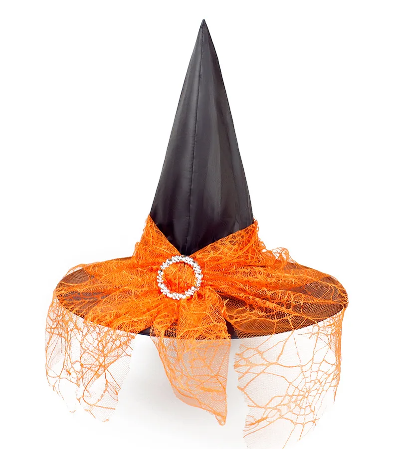 Черная шляпа ведьмы кепка для вечерние косплей маскарадное платье Хэллоуина