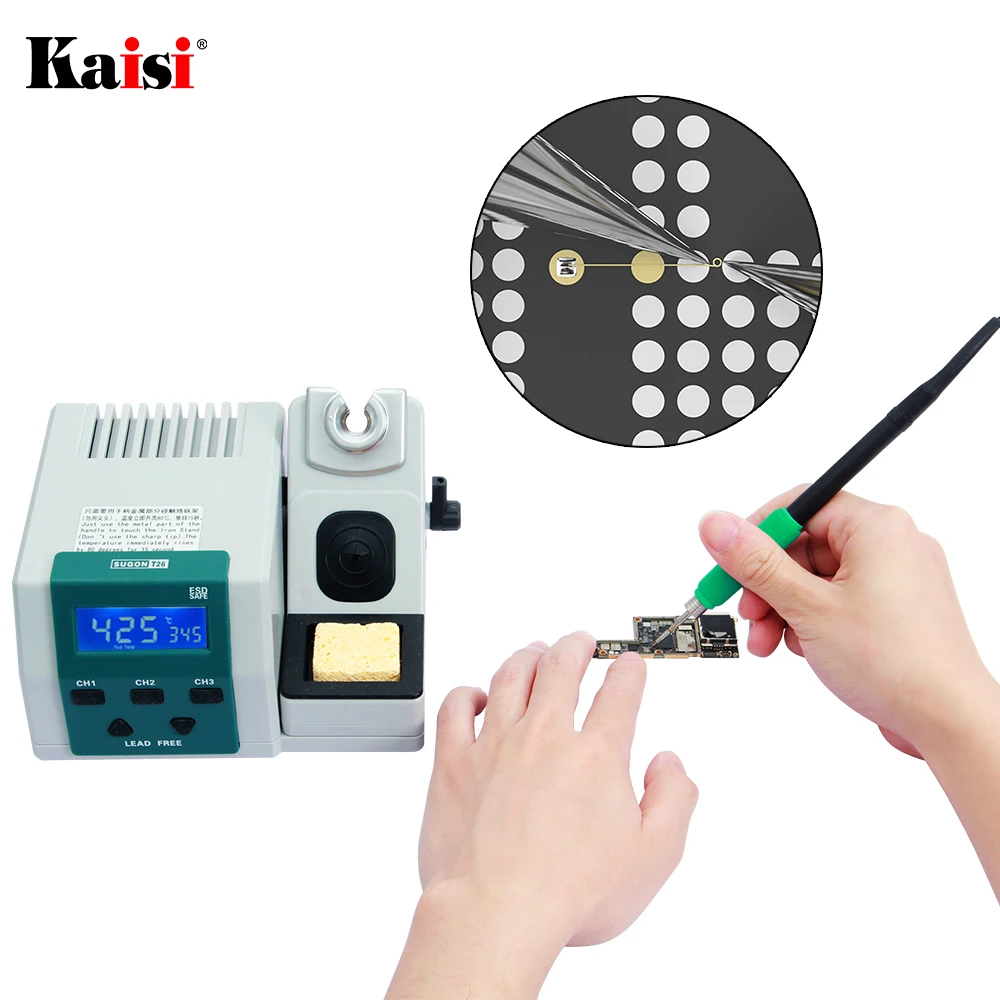 Паяльная станция SUGON T26 без свинца с паяльным железом быстрого нагрева за 2 секунды, поддерживает насадки JBC, инструмент для ремонта.