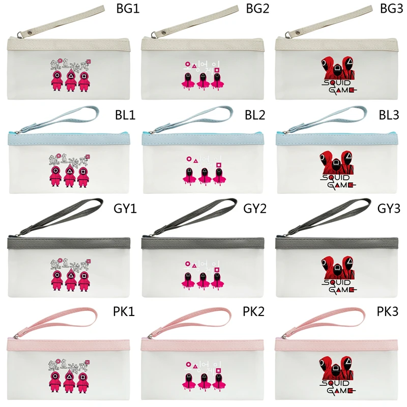 

Squid Game Pencil Bag Student Kawaii Pencil Case Stationery Organizer Large Capacity Makeup Storage Bag School Office Supplies