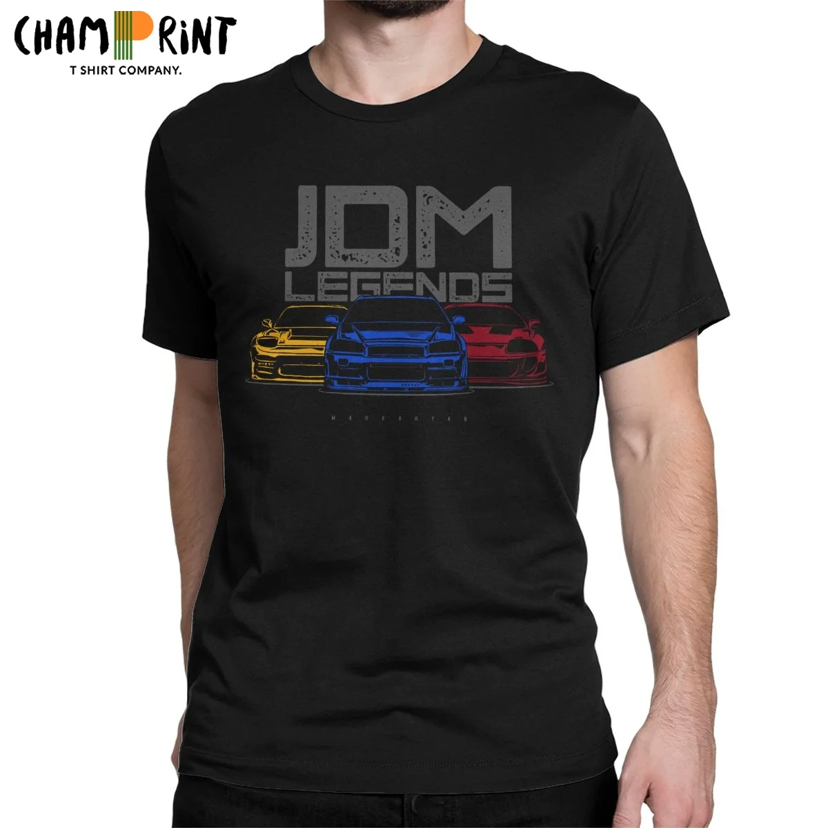 Футболка JDM Legend для мужчин 100% хлопок с круглым вырезом и коротким рукавом |