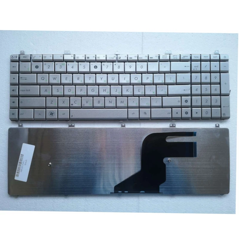 Новая клавиатура RU для ASUS N75 N75SF N75SL N75S N75YI267SL N75YI245SL N75Y Русская ноутбука Серебряная