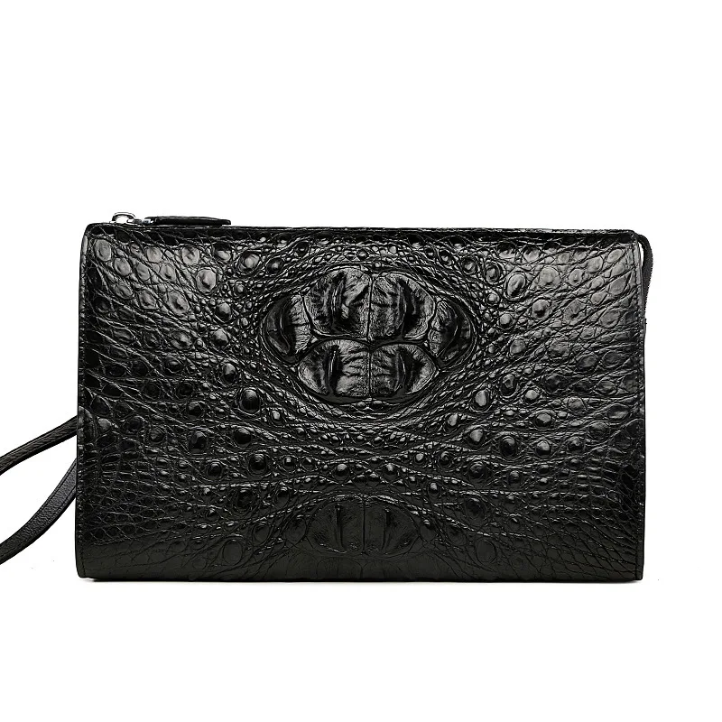 

Crocodile Hand Package Business Affairs Leisure Time Man mens Wallet purse Bag Genuine Leather Male Catch Zipper free shipping