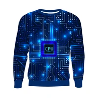 new fashion chips men women 3d printed electronic sweatshirt sleeve t shirt sport pullover tops tees v20