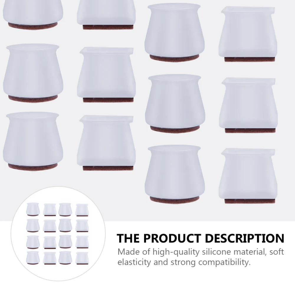 

16pcs Free Moving Table Stool Leg Caps Stool Feet Covers Chair Floor Protectors