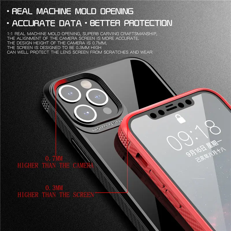 

New luxury Transparent Shockproof Bumper Phone Case For iPhone 12 11 Pro Max 12 Mini Armor Protection Soft PC TPU Back Cover