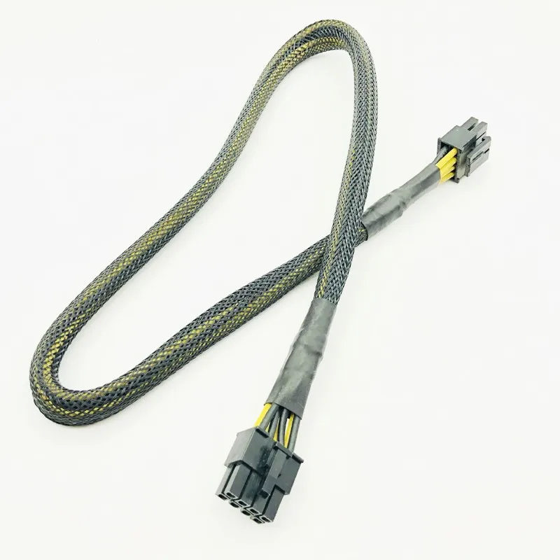 Высококачественные черные рукава ЦП 8PIN 4 + 4PIN модульные кабели питания 8Pin до