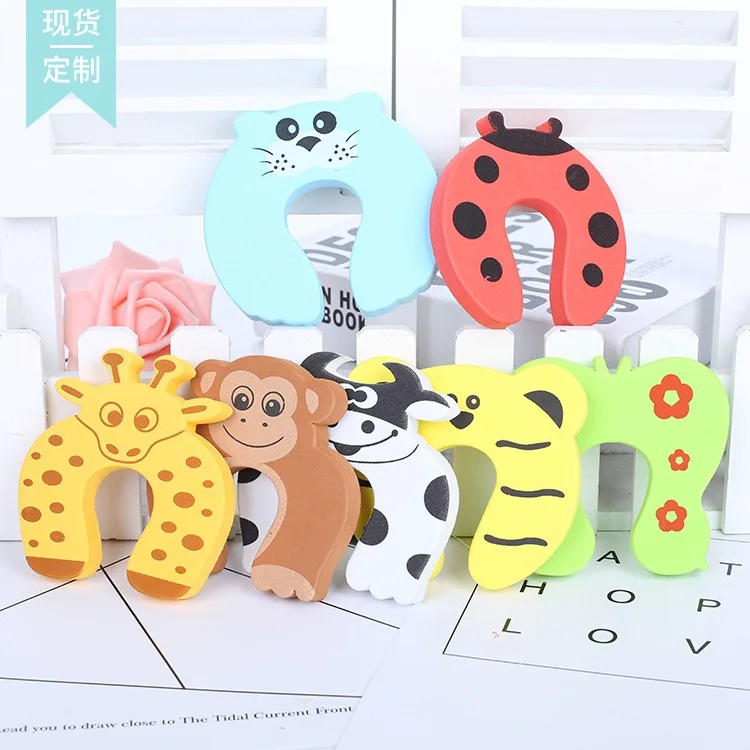 

2pcs Baby Child Proofing Door Stoppers Finger Safety Guard Random Color Safety Guard Finger Protect Toy For Baby Animal Toys