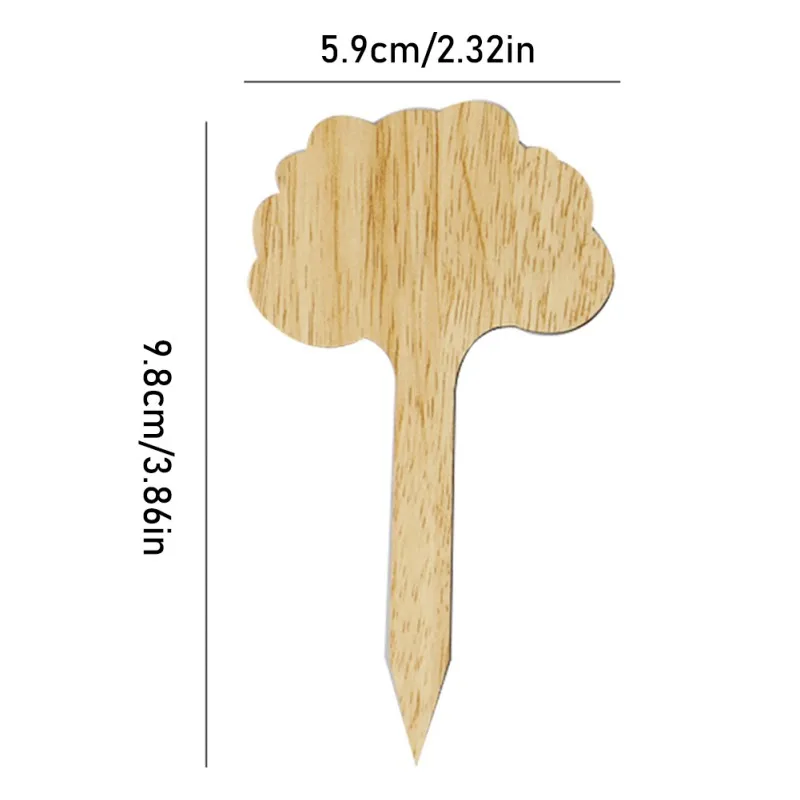

50 Pcs Bamboo Plant Labels, T-Type Tags Nursery Garden Labels For Vegetable Garden Plants