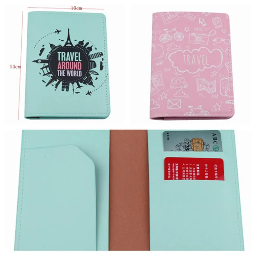 Модная женская и Мужская Обложка для паспорта из искусственной кожи с принтом