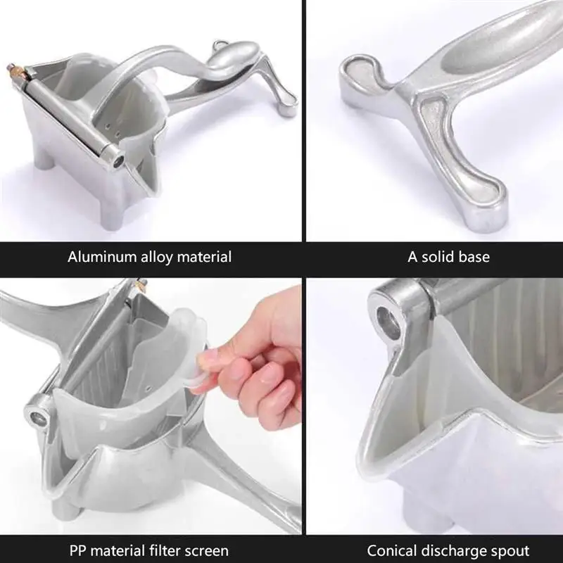 

Manual Juice Squeezer Aluminum Alloy Hand Pressure Juicer Portable Lemon Orange Pomegranate Fruit Squeezing Kitchen Tool