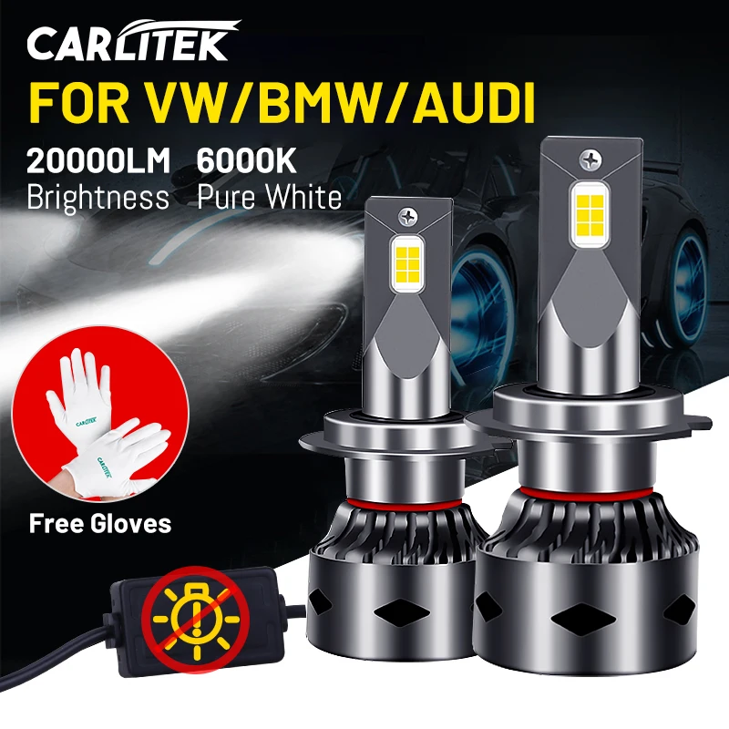 Светодиодные фары CARLITEK H7 H11 20000LM CSP Canbus без ошибок H8 H9 9005 9006 HB3 HB4 Сверхъяркие